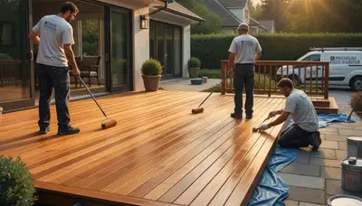 Grand Rapids, MI deck painting service protecting wood decks from weather and wear