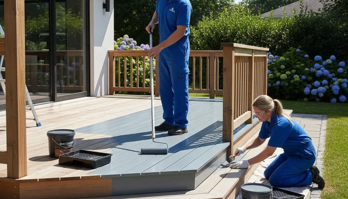 Deck painting service in Grand Rapids, MI protecting wood decks from weather damage