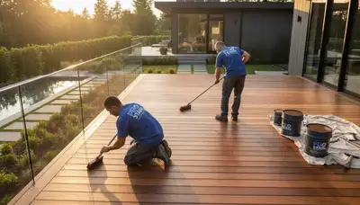 Professional deck staining service in Grand Rapids, MI for weather protection and a fresh finish