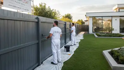 Fence painting in Grand Rapids, MI by Grand Rapids Paint Pros for durable outdoor wood protection