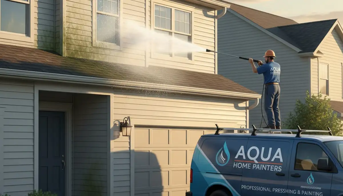 Vinyl siding pressure cleaning in Grand Rapids, MI by Grand Rapids Paint Pros