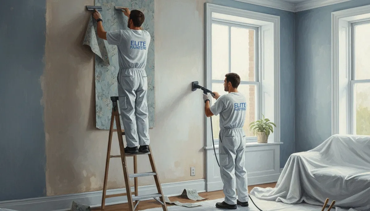 Grand Rapids, MI wallpaper removal service by Grand Rapids Paint Pros for clean, careful wall prep